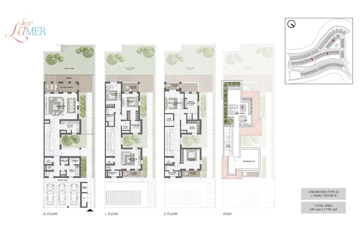 4 Bedroom Type D, Size 4795 sq.ft-Sur La Mer